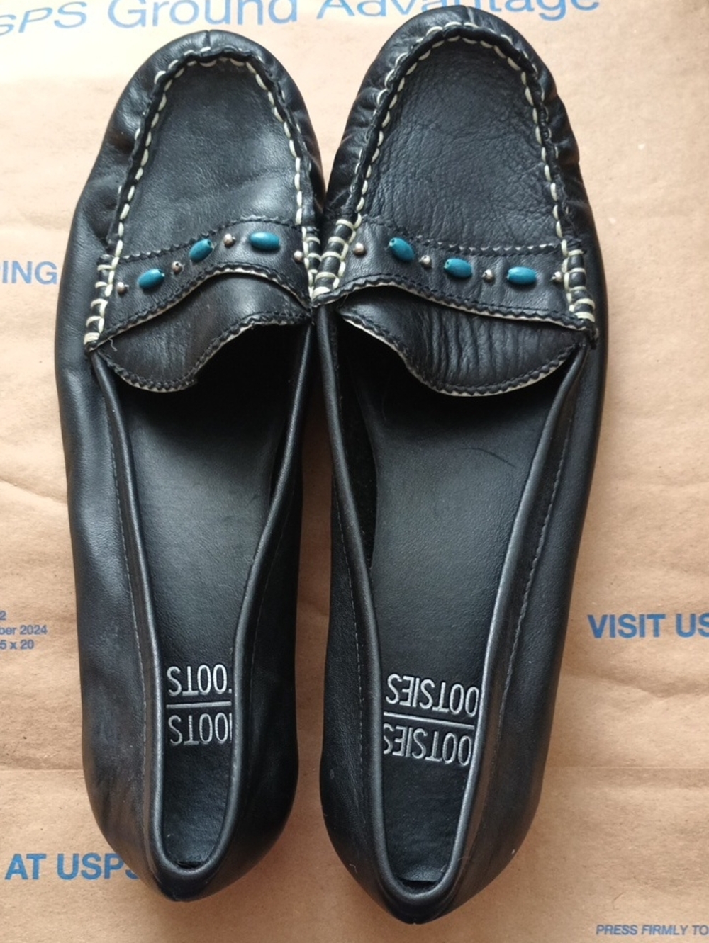 Mootsies Tootsies Flat Black Shoe 8M